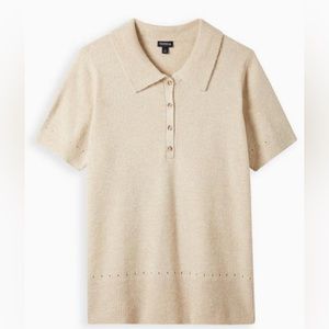 TORRID Vegan Cashmere Pullover Polo Sweater